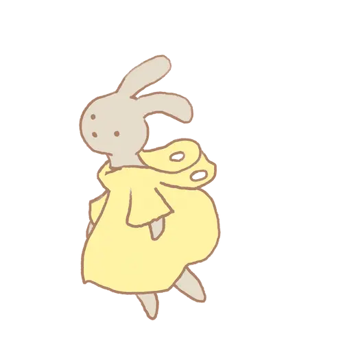 レインコートを着ているうさぎのイラスト